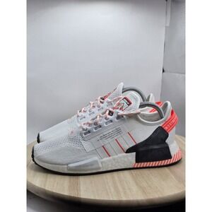 Mens Size 7 -  adidas NMD R1 V2 White Solar Red Lifestyle Casual Sneaker FW6410